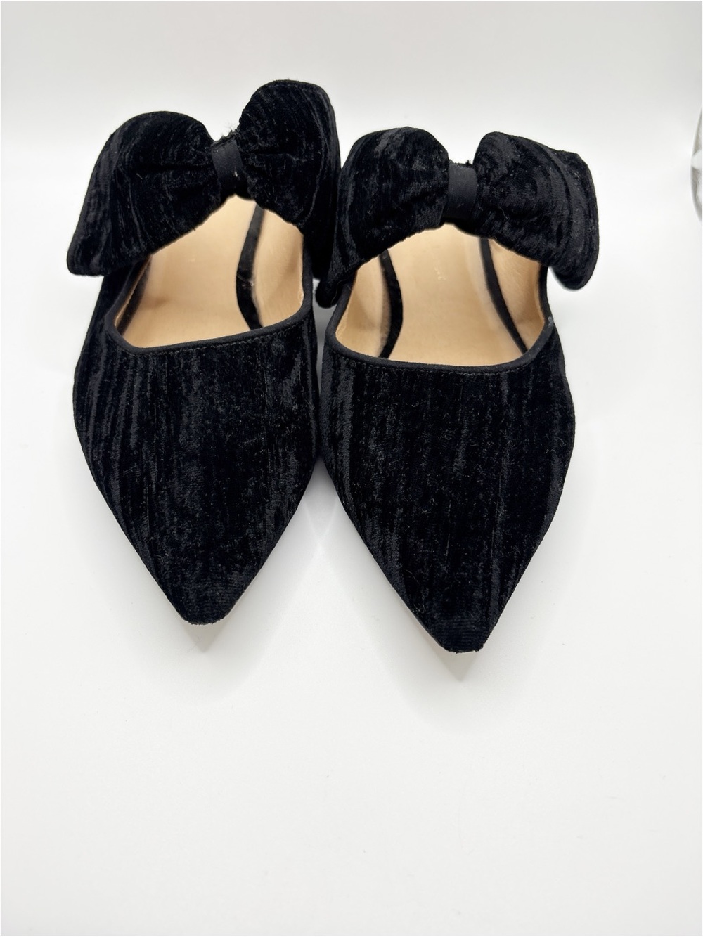 Anthropologie Livia Bow Flats Black Velvet - Picture 5 of 7